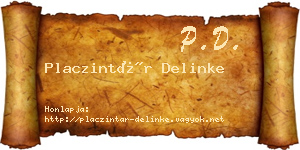 Placzintár Delinke névjegykártya